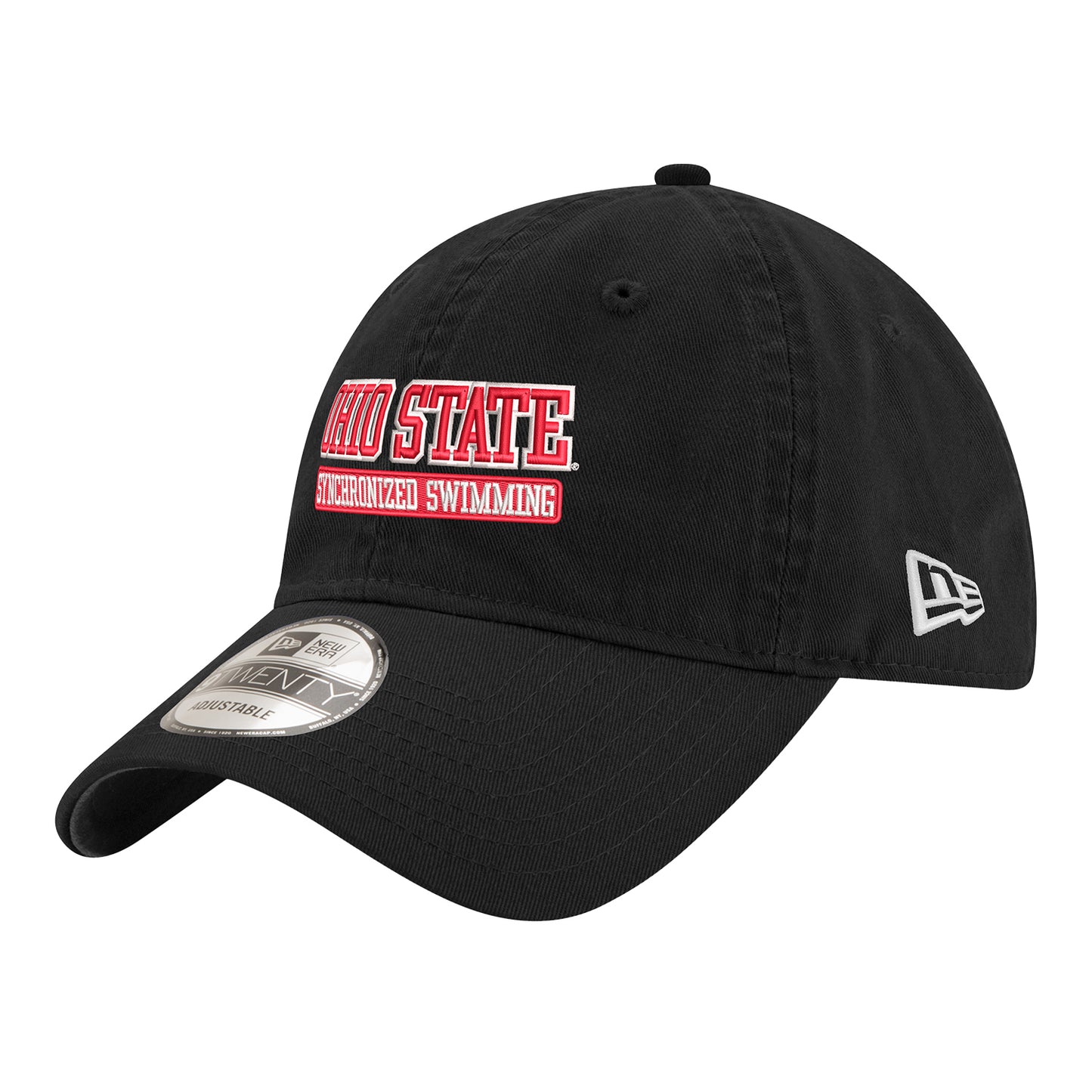 Ohio State Buckeyes Synchronized Swimming Black Adjustable Hat - Left Angled View