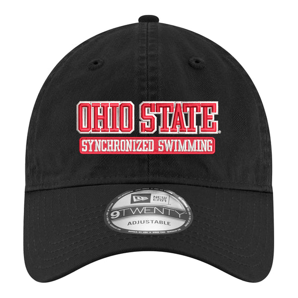 Ohio State Buckeyes Synchronized Swimming Black Adjustable Hat - Front View