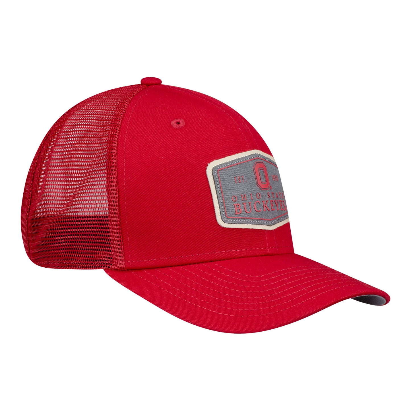 Ohio State Buckeyes Patch Adjustable Hat - Right Angled View