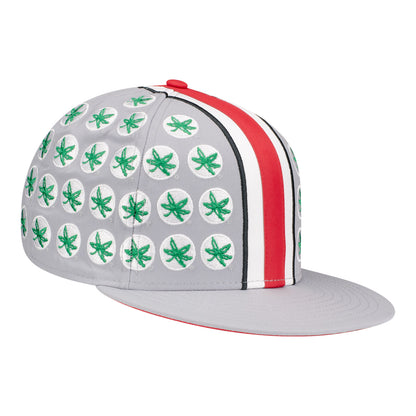 Ohio State Buckeyes Helmet Structured Adjustable Hat - Right Angled View