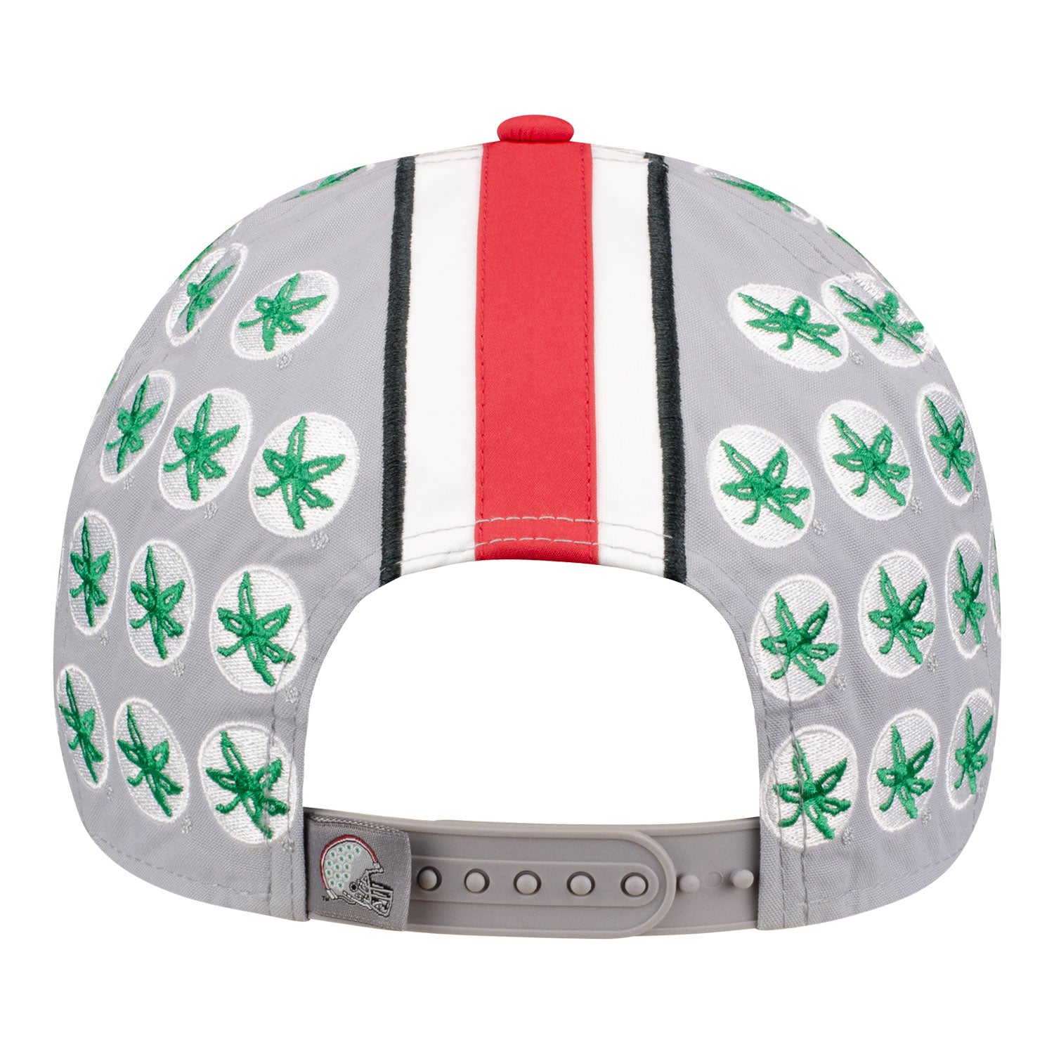 Ohio State Buckeyes Helmet Structured Adjustable Hat - Back View