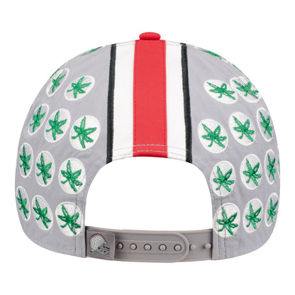 Ohio State Buckeyes Helmet Structured Adjustable Hat - Back View