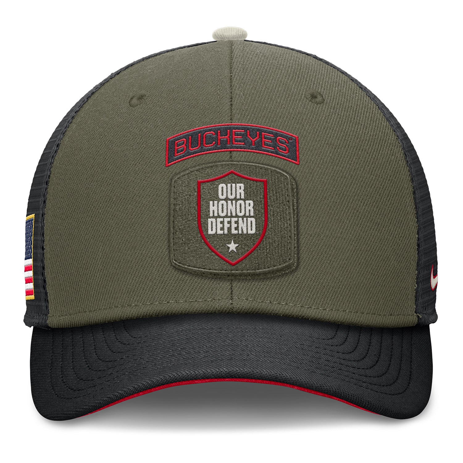 Ohio State Buckeyes Nike Military Trucker Adjustable Hat - Front View