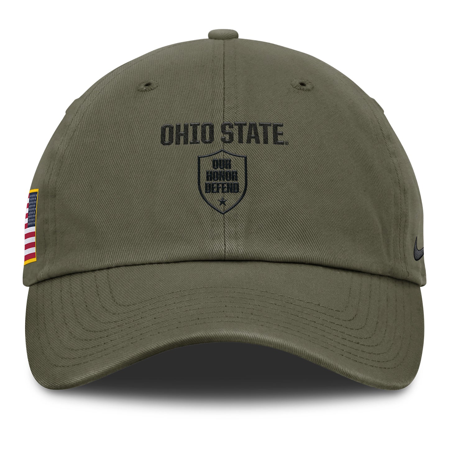 Ohio State Buckeyes Nike Military 'Our Honor Defend' Adjustable Hat - Front View