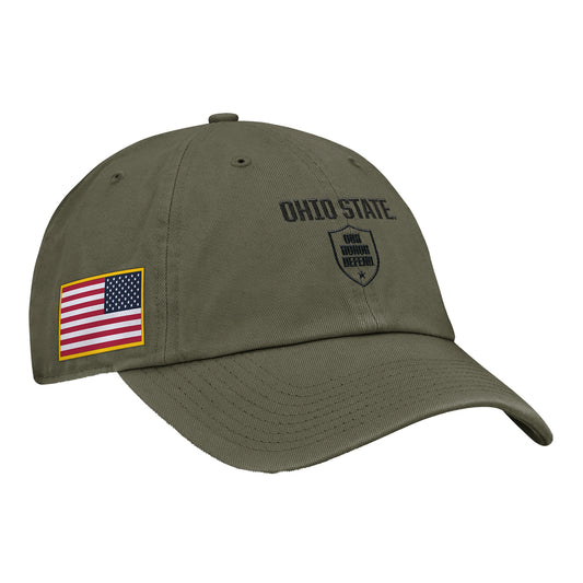 Ohio State Buckeyes Nike Military 'Our Honor Defend' Adjustable Hat - Right Angled View