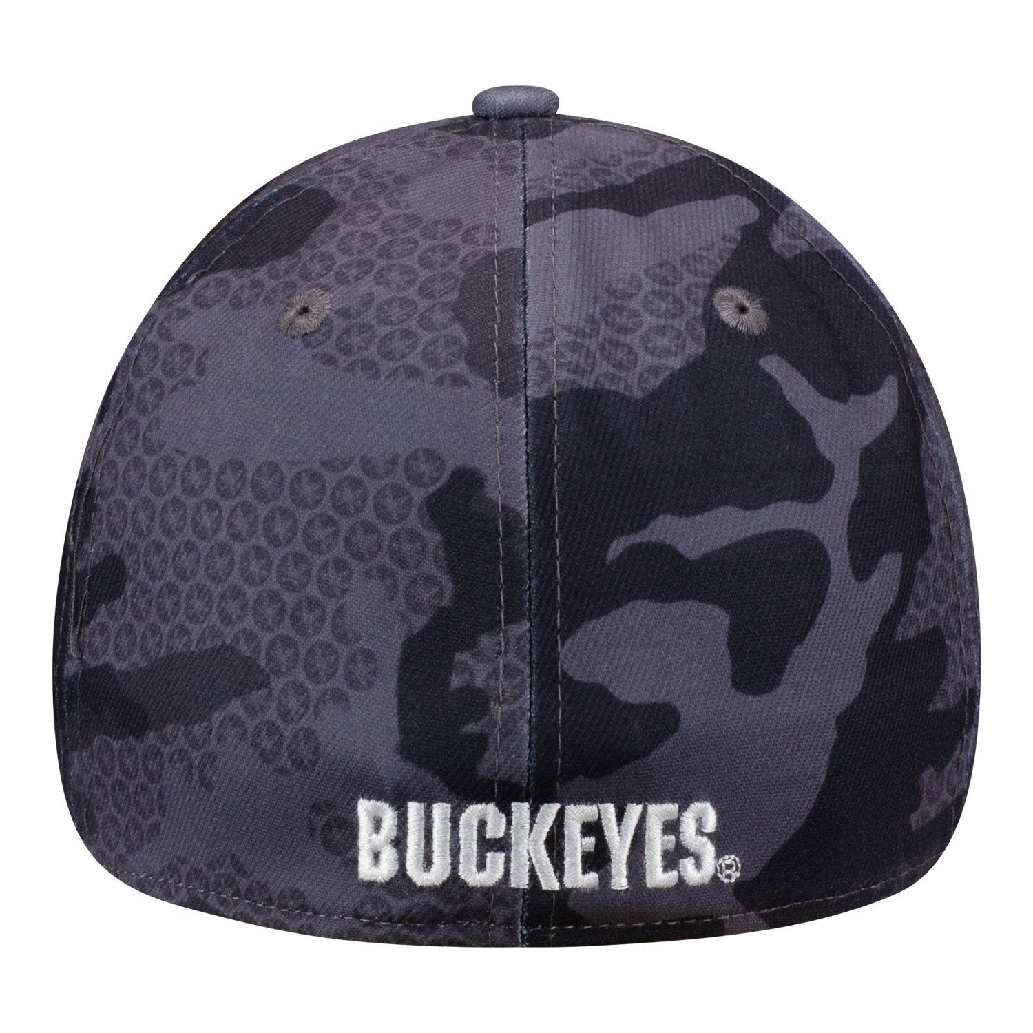 Ohio State Buckeyes Our Honor Defend Black Flex Hat - Back View