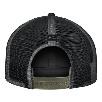 Ohio State Buckeyes Nike Our Honor Defend Structured Trucker Hat In Camo - Back View