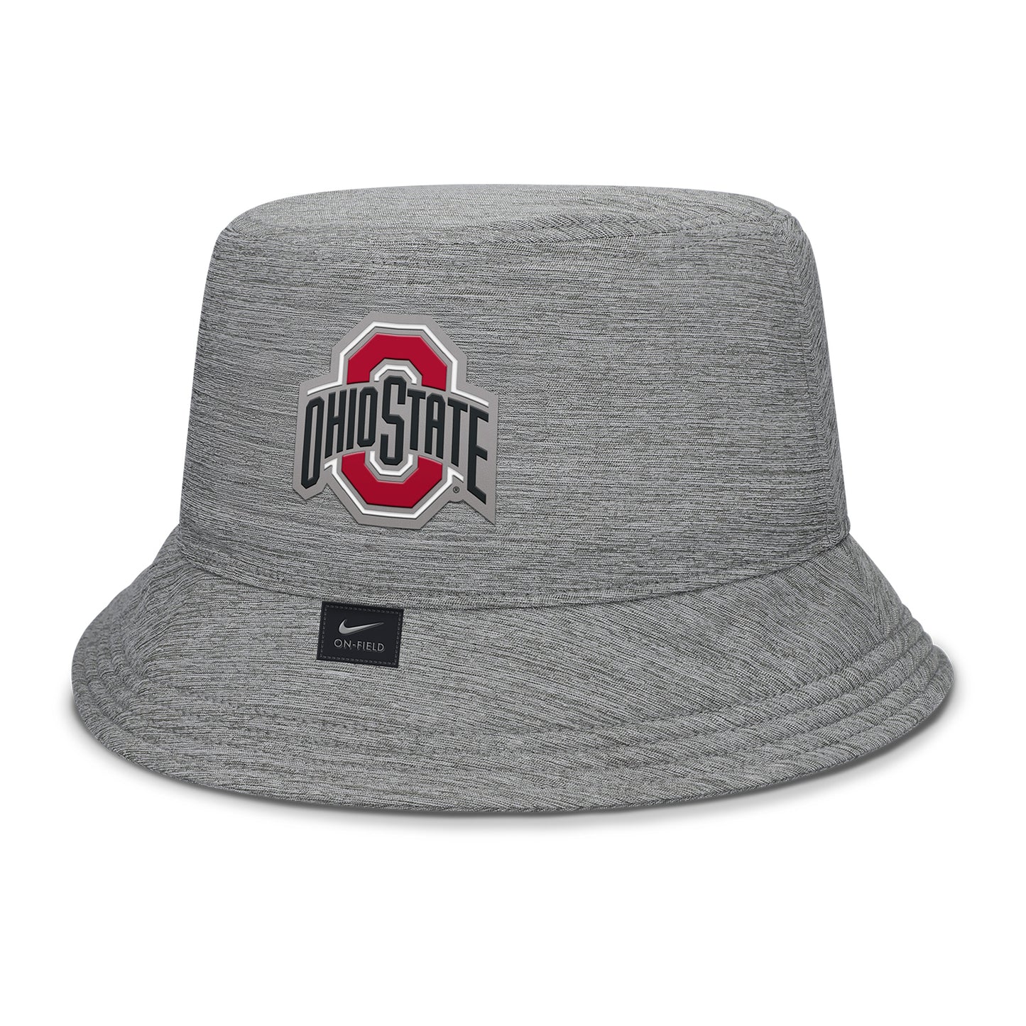 Ohio State Buckeyes Nike Apex Practice Gray Bucket Hat - Front View