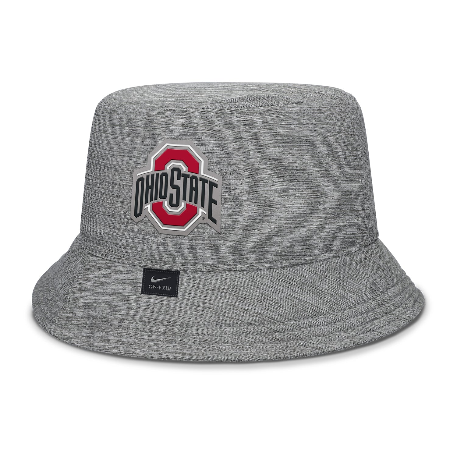 Ohio State Buckeyes Nike Apex Practice Gray Bucket Hat - Front View