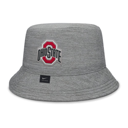 Ohio State Buckeyes Nike Apex Practice Gray Bucket Hat - Front View