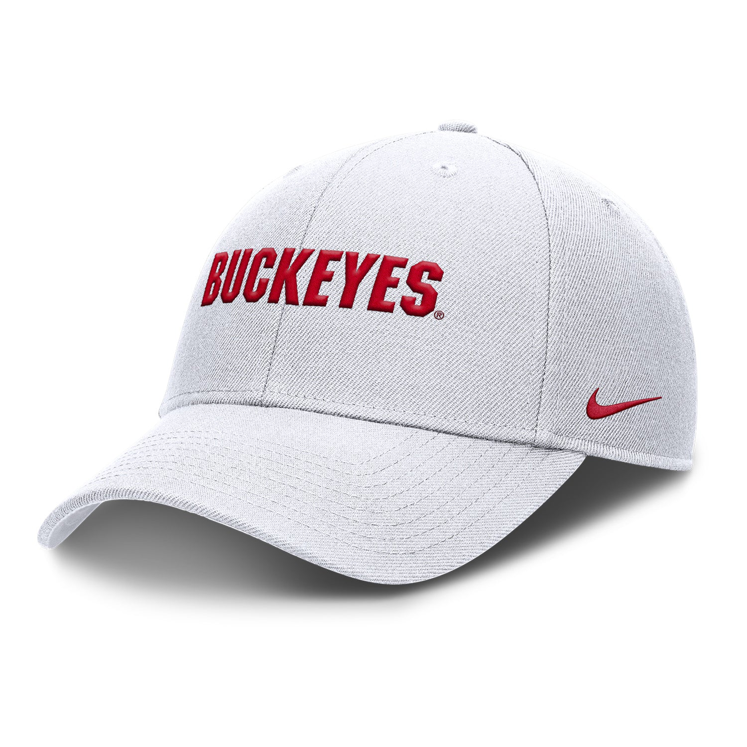 Ohio State Buckeyes Nike Rise Gameday Hat In White - Front Left View