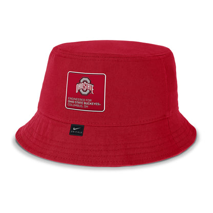 Ohio State Buckeyes Nike Apex Gameday  Scarlet Bucket Hat In Red - Front View