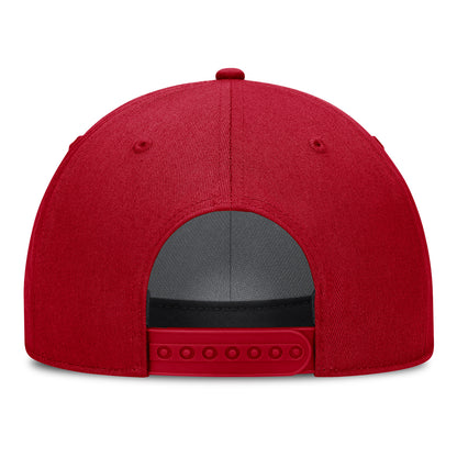 Ohio State Buckeyes Nike Rise Primetime Buckeye Leaf Hat In Red - Back View