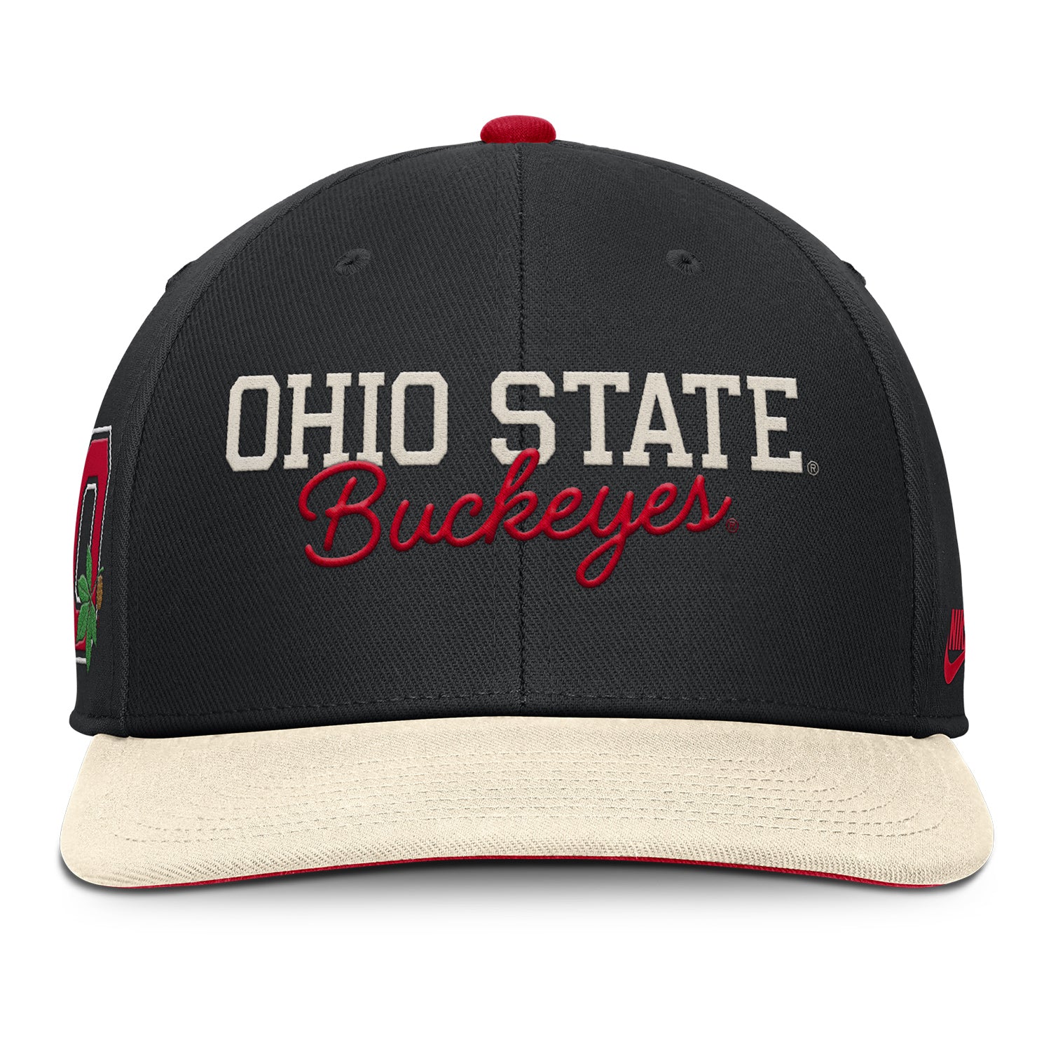 Ohio State Buckeyes Nike Pro Legacy Snapback Hat In Black - Front View