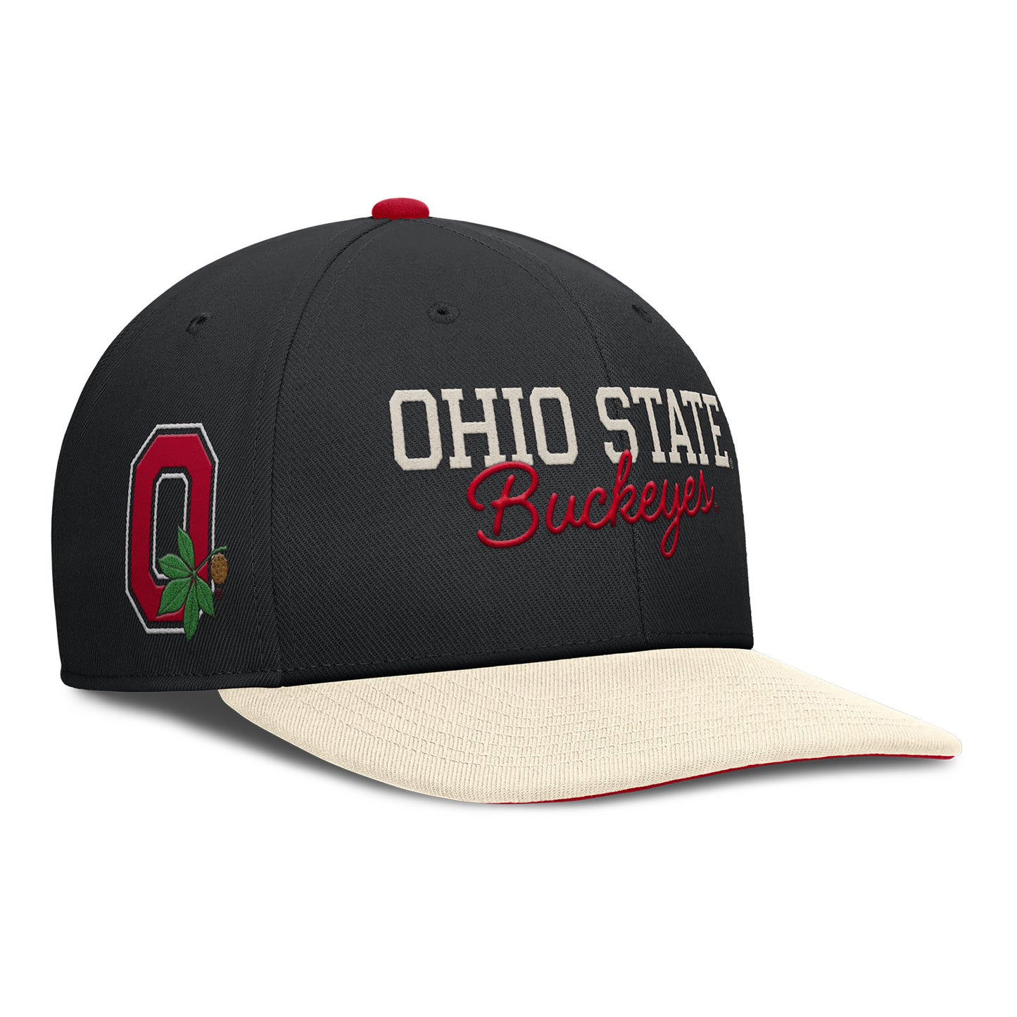 Ohio State Buckeyes Nike Pro Legacy Snapback Hat In Black - Front Right View