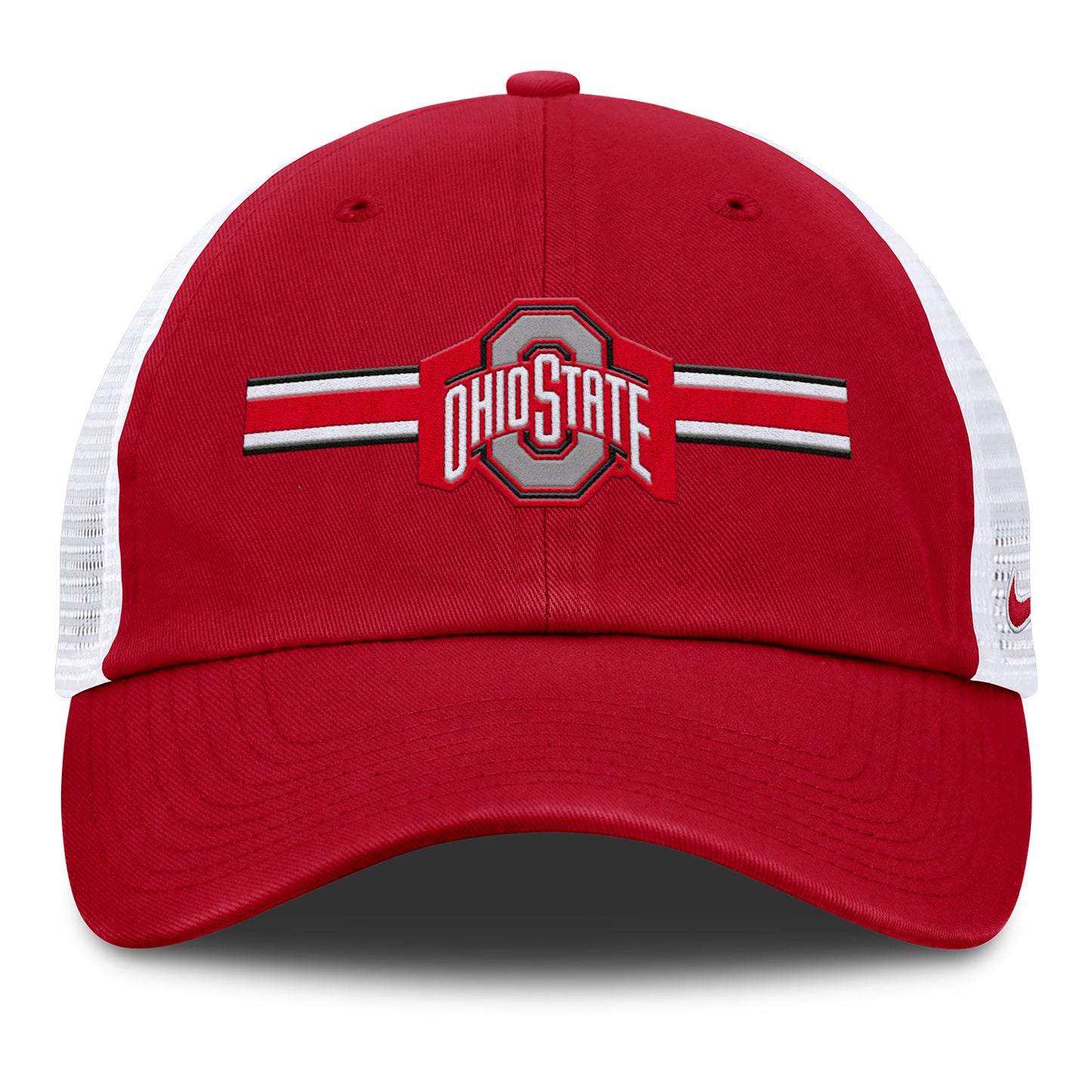 Ohio State Buckeyes Nike Club Academic Primary Logo Scarlet Hat In Red - Front View