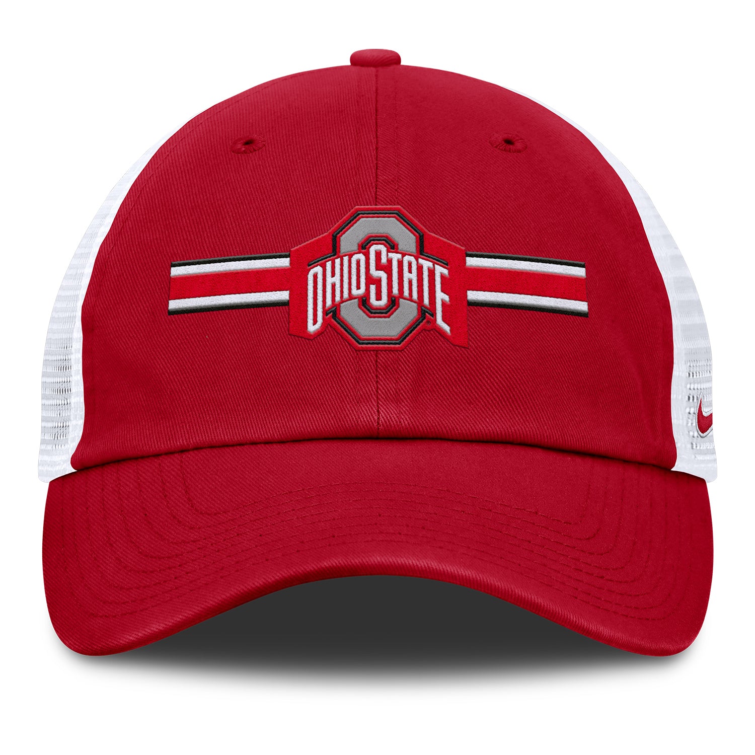 Ohio State Buckeyes Nike Club Academic Primary Logo Scarlet Hat In Red - Front View
