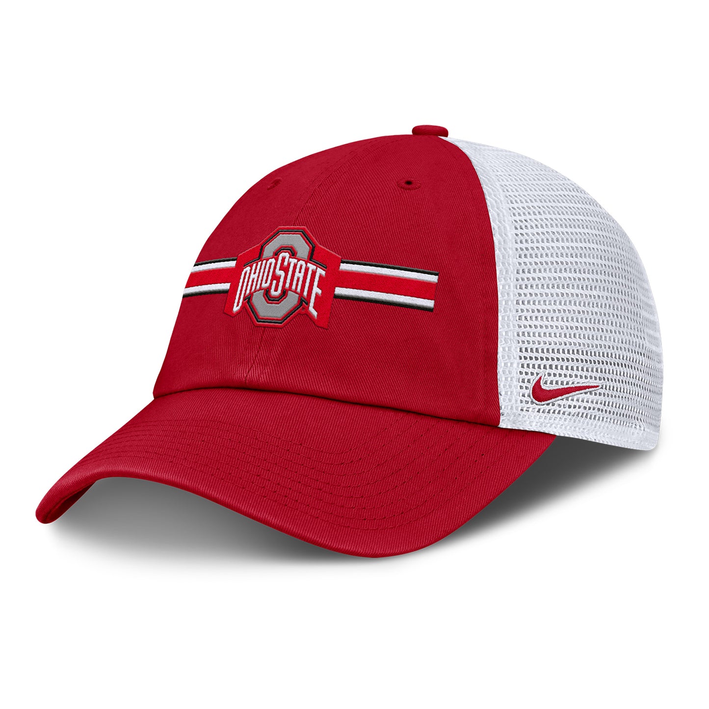 Ohio State Buckeyes Nike Club Academic Primary Logo Scarlet Hat In Red - Front Left View
