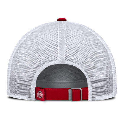 Ohio State Buckeyes Nike Club Academic Primary Logo Scarlet Hat In Red - Back View
