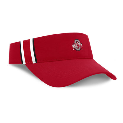 Ohio State Buckeyes Nike Ace Academic Stripe Visor In Red - Front Right View