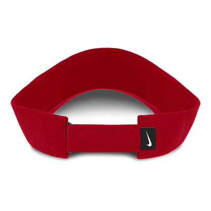 Ohio State Buckeyes Nike Ace Academic Stripe Visor In Red - Back View