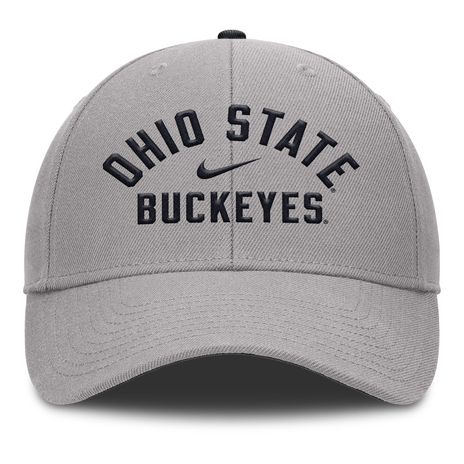 Ohio State Buckeyes Nike Rise Prep Gray Hat - Front View