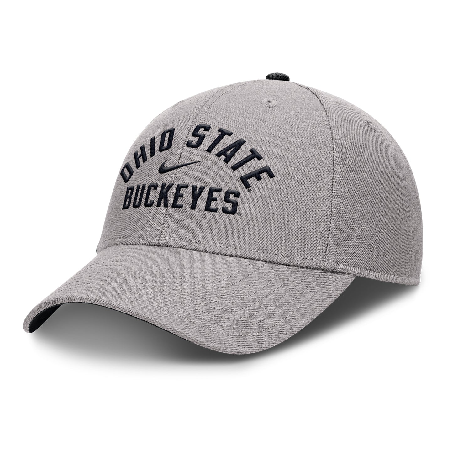 Ohio State Buckeyes Nike Rise Prep Gray Hat - Front Left View