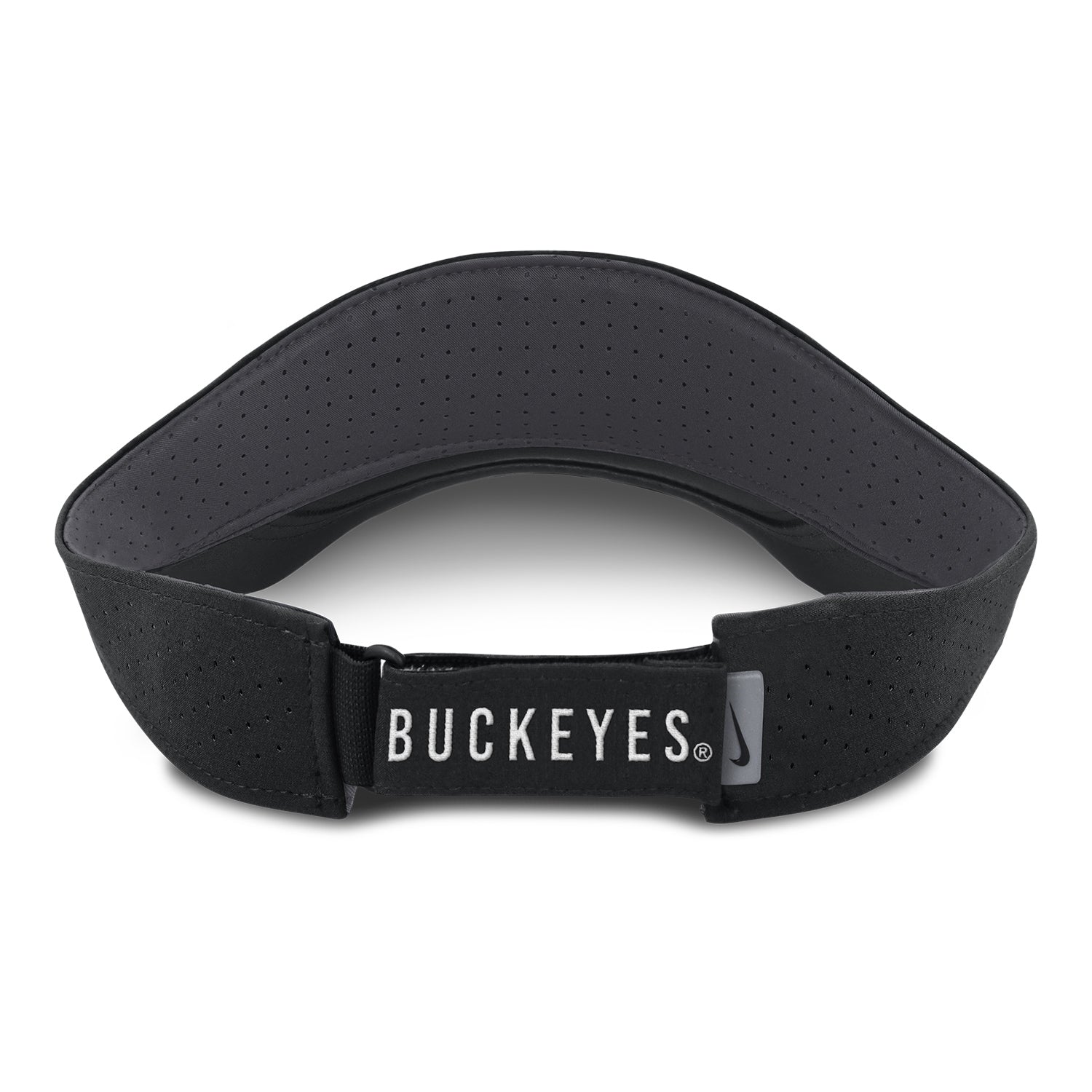 Ohio State Buckeyes Nike Ace Performance Black Visor - Back View