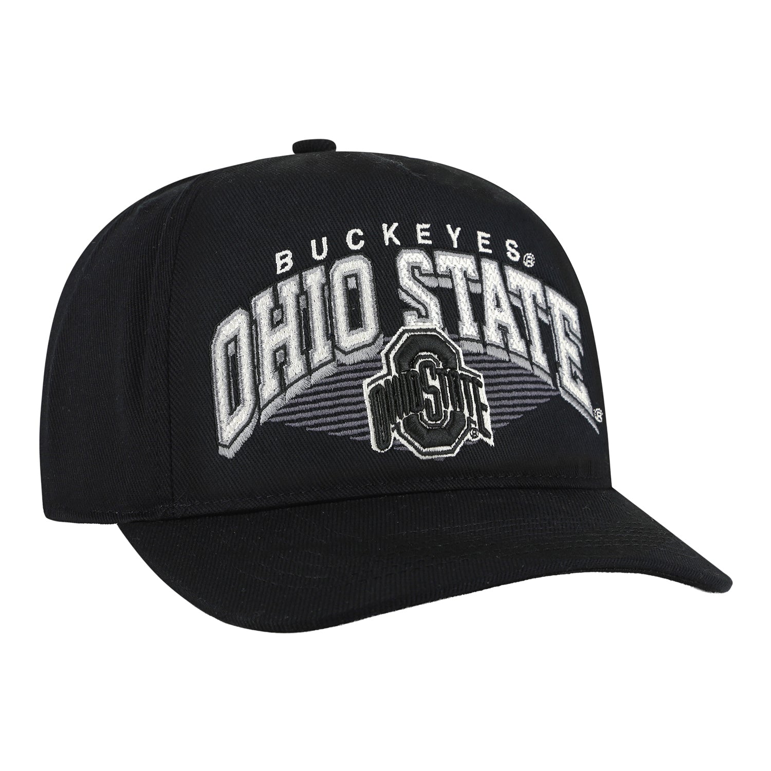 Ohio State Buckeyes 47 Brand Paloma Hitch Black Hat - Front Right View