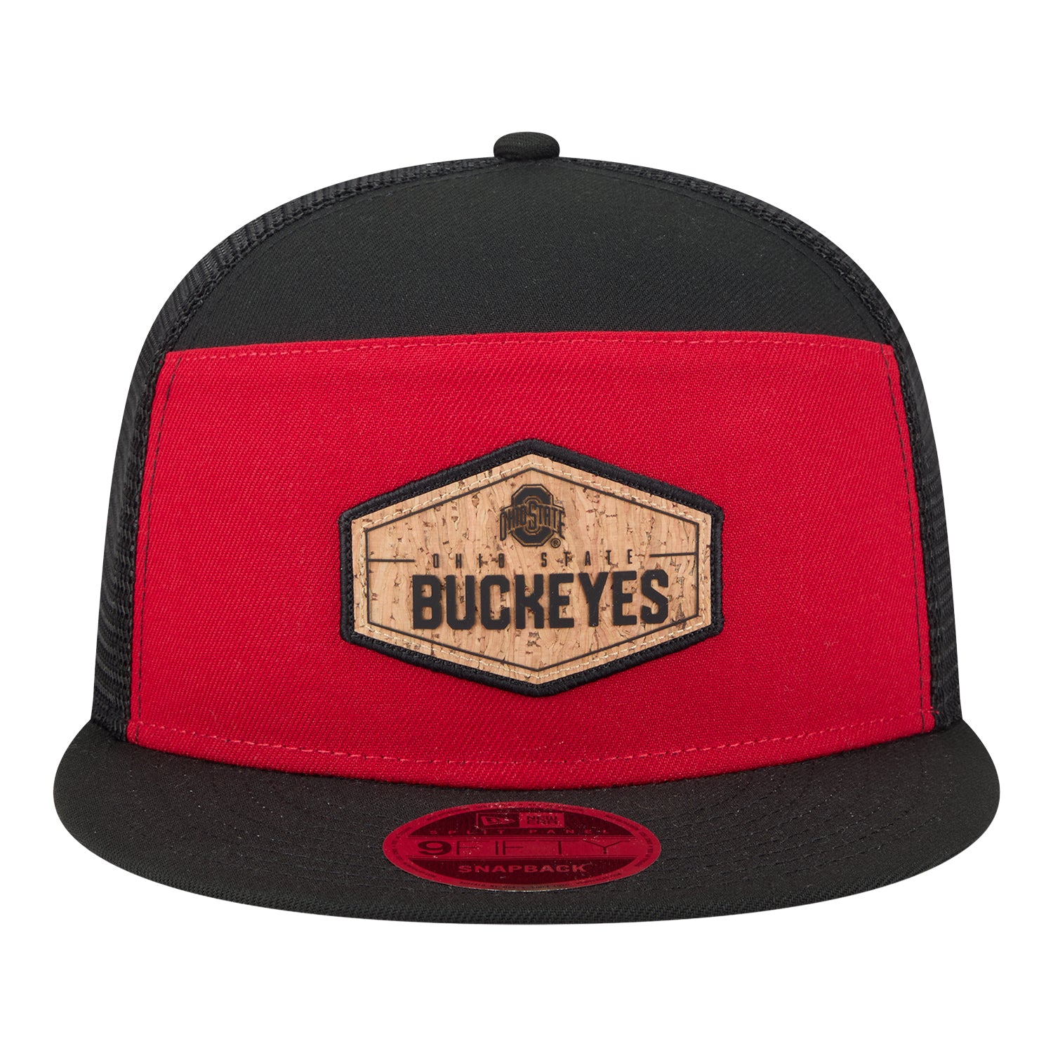 Ohio State Buckeyes New Era 950 Cork Patch Hat In Black - Front View