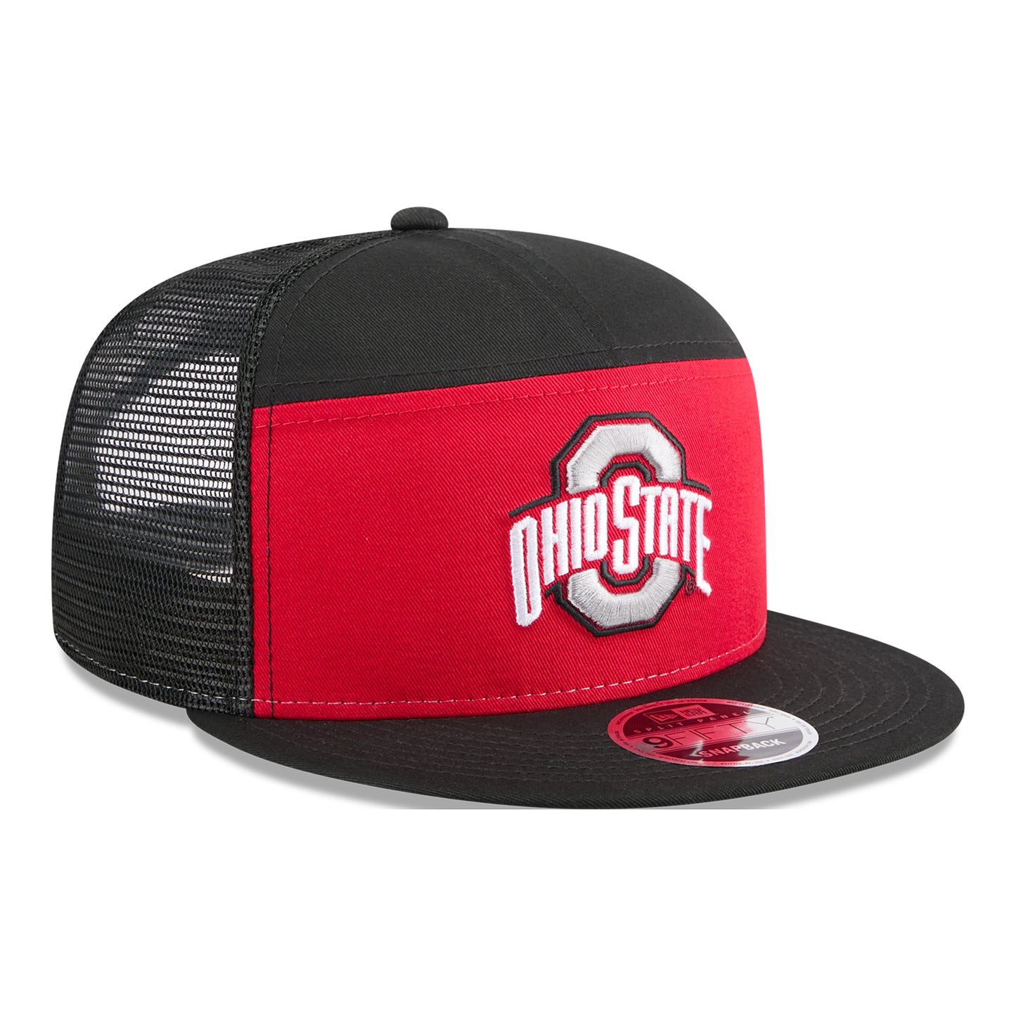 Ohio State Buckeyes New Era 950 Primary Logo Hat In Red - Front Right View