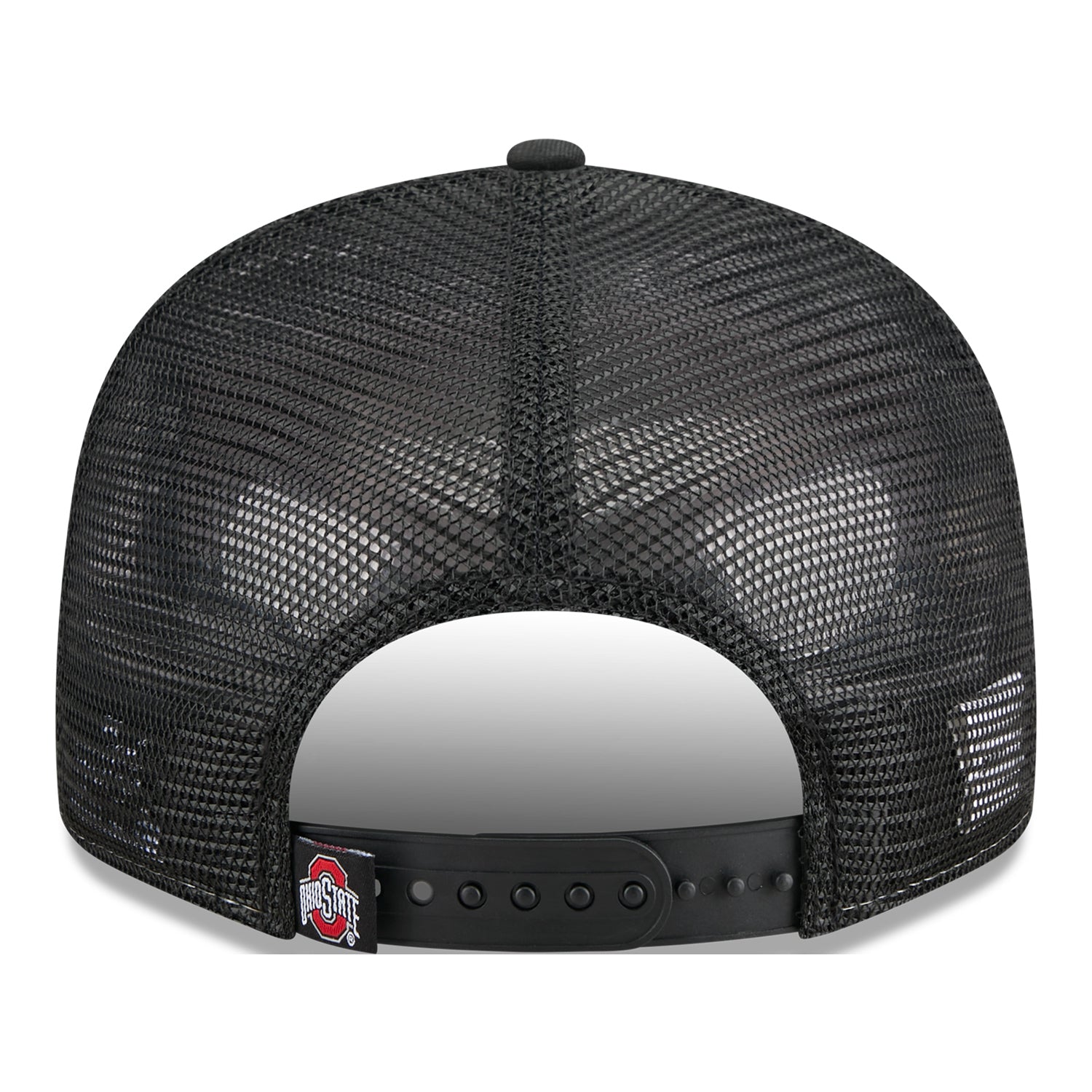 Ohio State Buckeyes New Era 950 Primary Logo Hat In Red - Back View