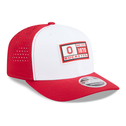 Ohio State Buckeyes New Era 970 Established Patch Hat In White - Front Right View
