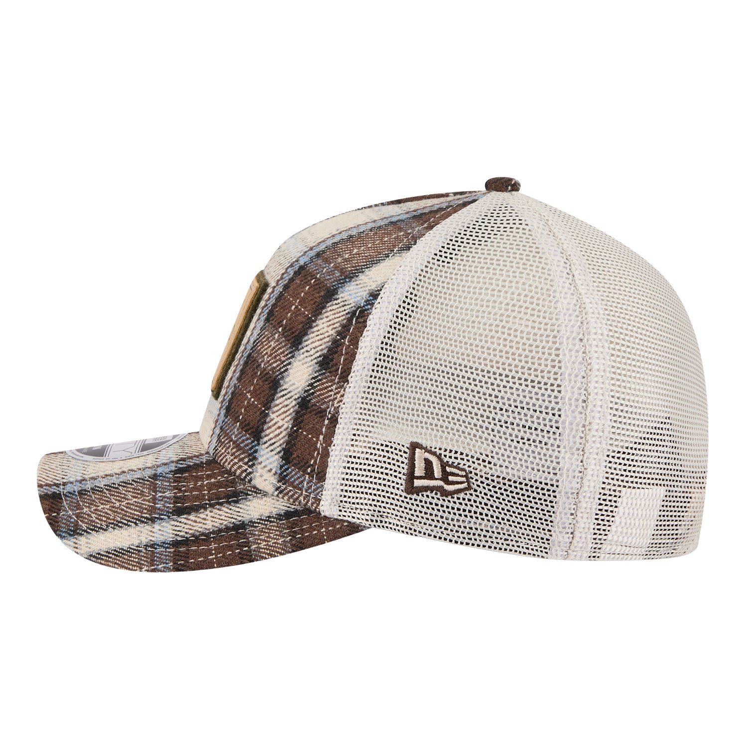 Ohio State Buckeyes New Era 940 Plaid Patch Hat - Left View