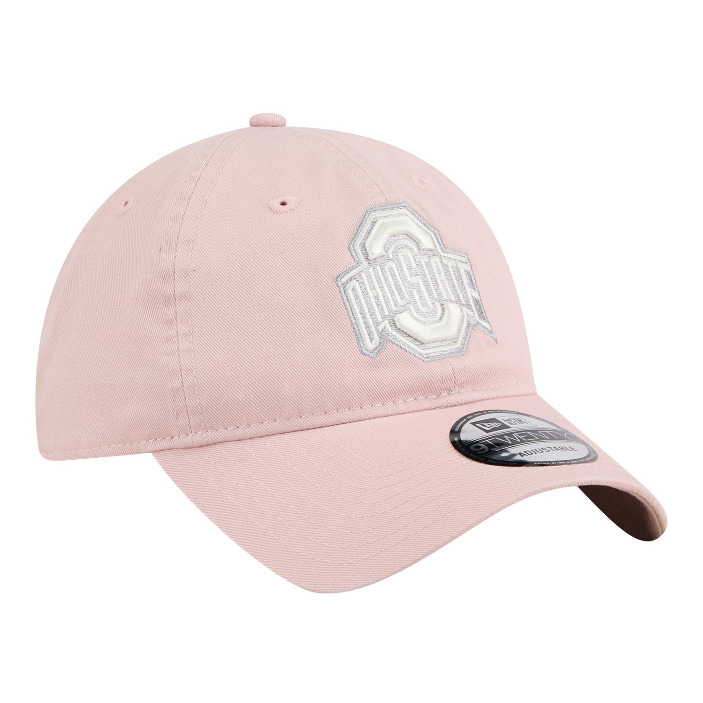 Ohio State Buckeyes New Era 920 Primary Logo Pink Hat - Front Right View
