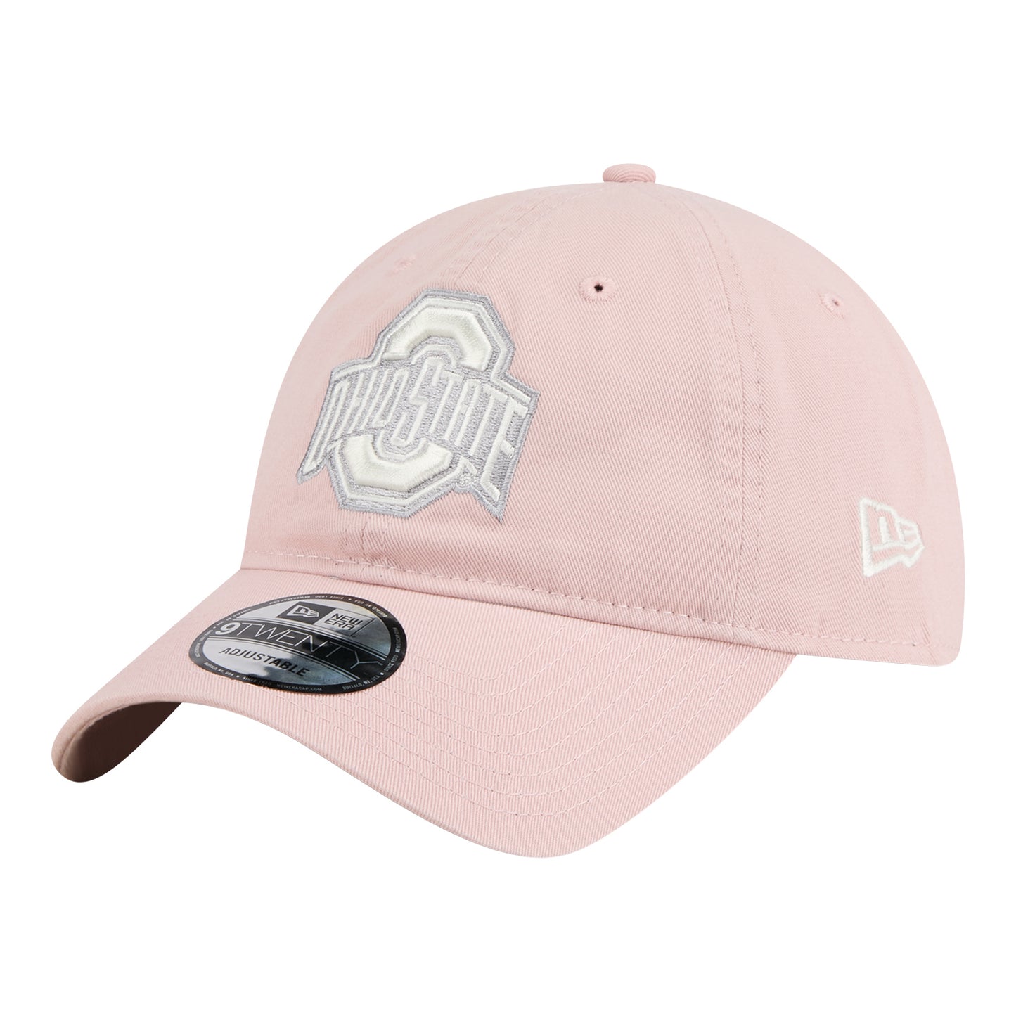 Ohio State Buckeyes New Era 920 Primary Logo Pink Hat - Front Left View