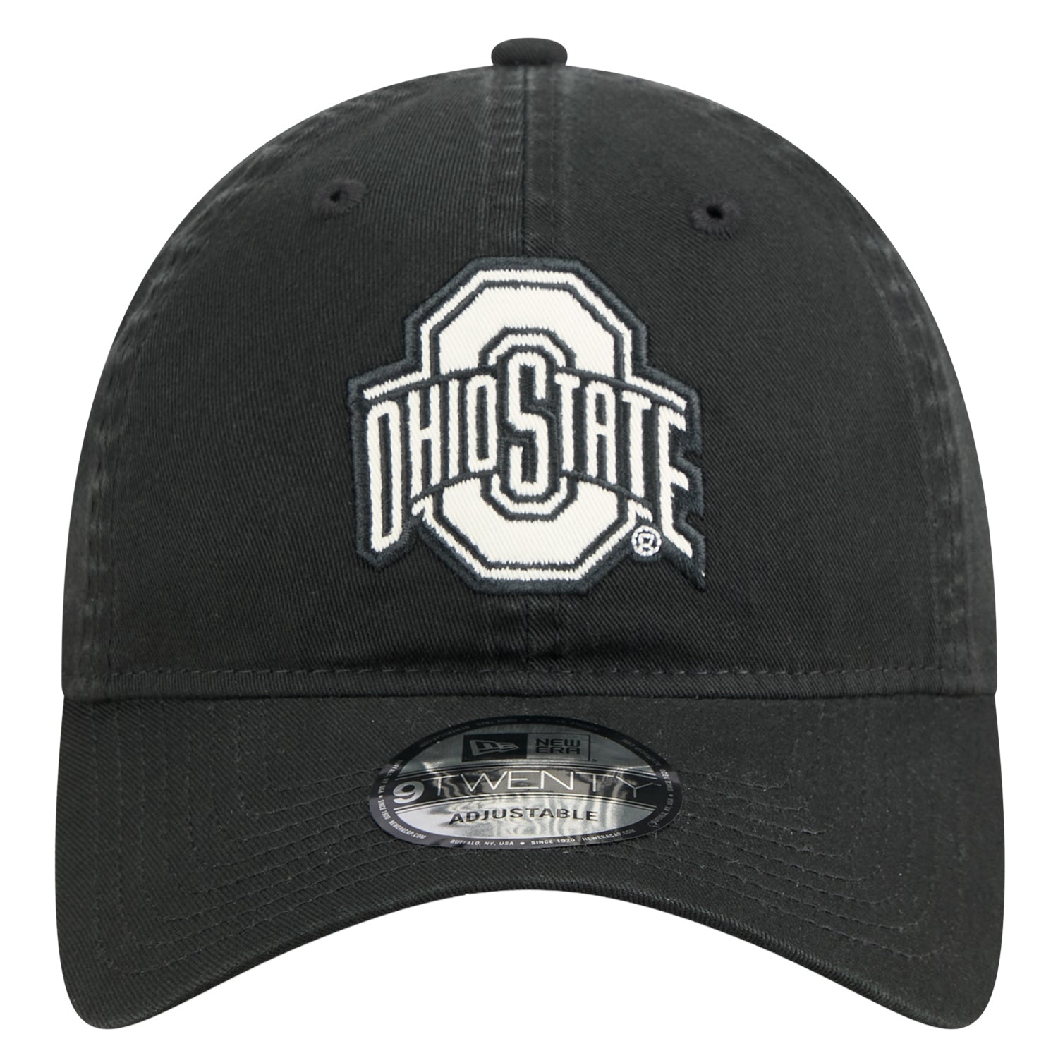 Ohio State Buckeyes New Era 920 Primary Logo Black Hat In Black - Front View