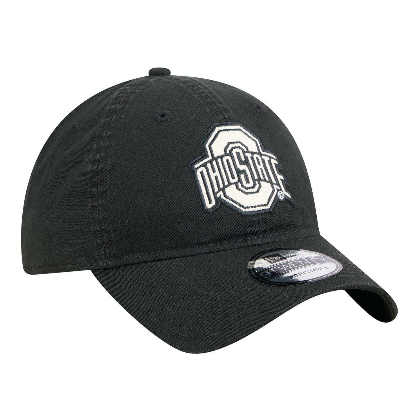 Ohio State Buckeyes New Era 920 Primary Logo Black Hat In Black - Front Right View