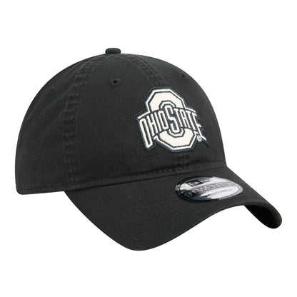 Ohio State Buckeyes New Era 920 Primary Logo Black Hat In Black - Front Right View