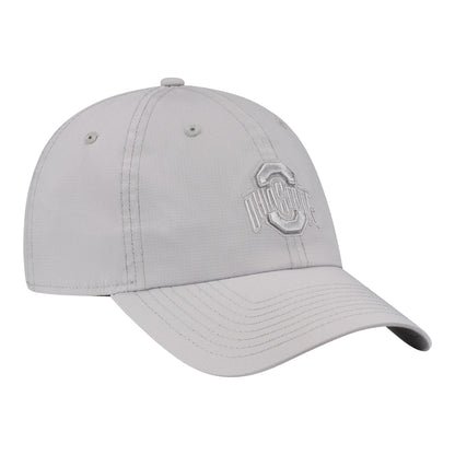 Ohio State Buckeyes New Era Primary Logo Ripstop Gray Hat - Front Right View