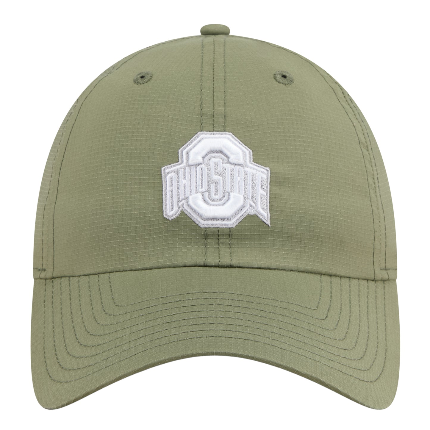 Ohio State Buckeyes New Era Ripstop Primary Logo Green Hat - Front View