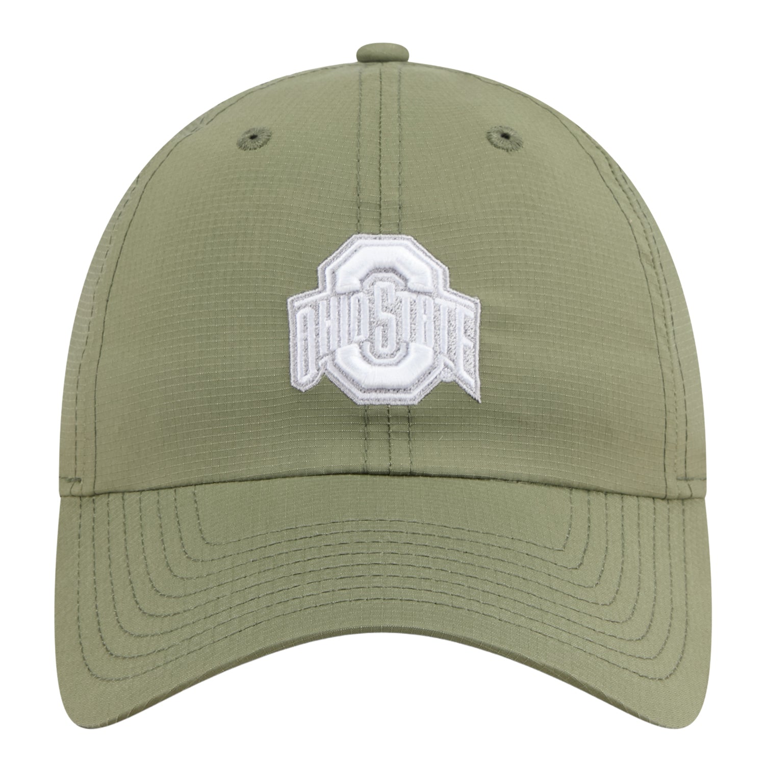 Ohio State Buckeyes New Era Ripstop Primary Logo Green Hat - Front View