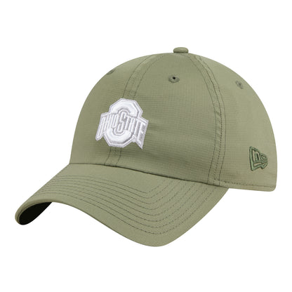 Ohio State Buckeyes New Era Ripstop Primary Logo Green Hat - Front Left View