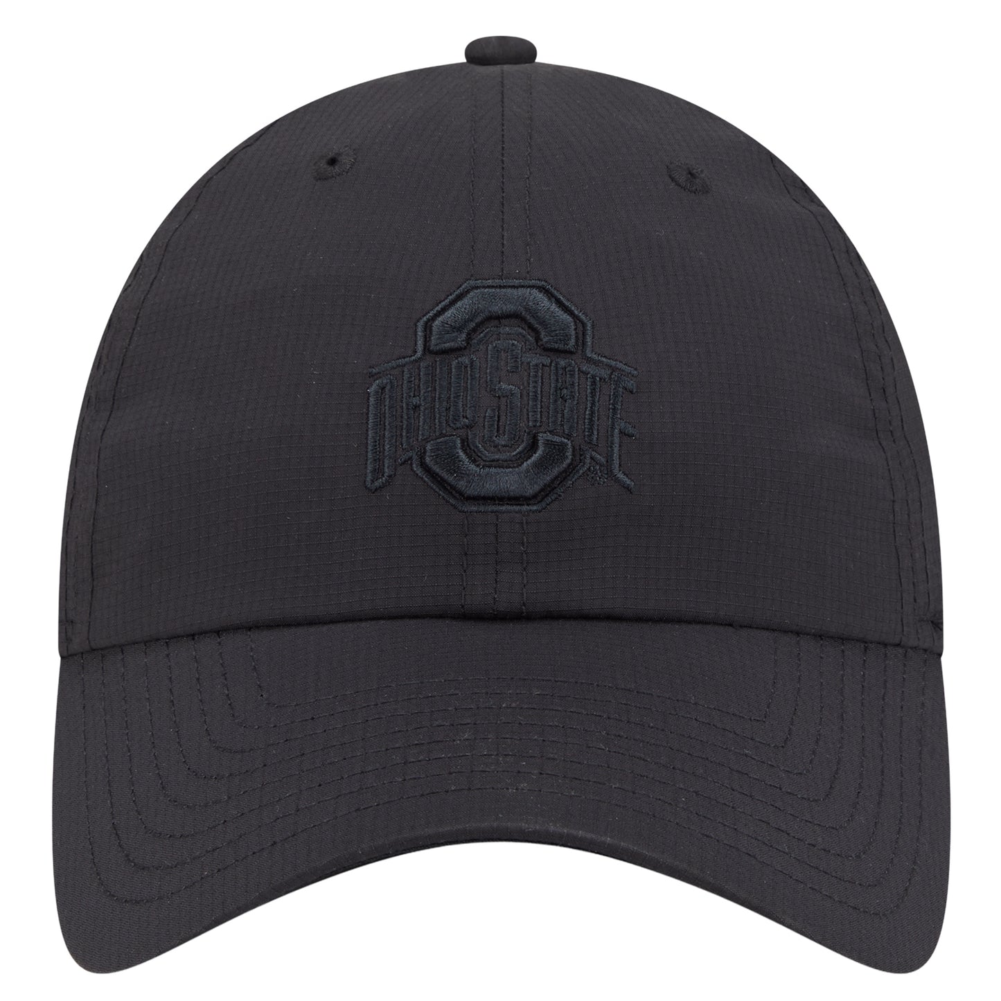 Ohio State Buckeyes New Era Ripstop Primary Logo Black Hat - Front View