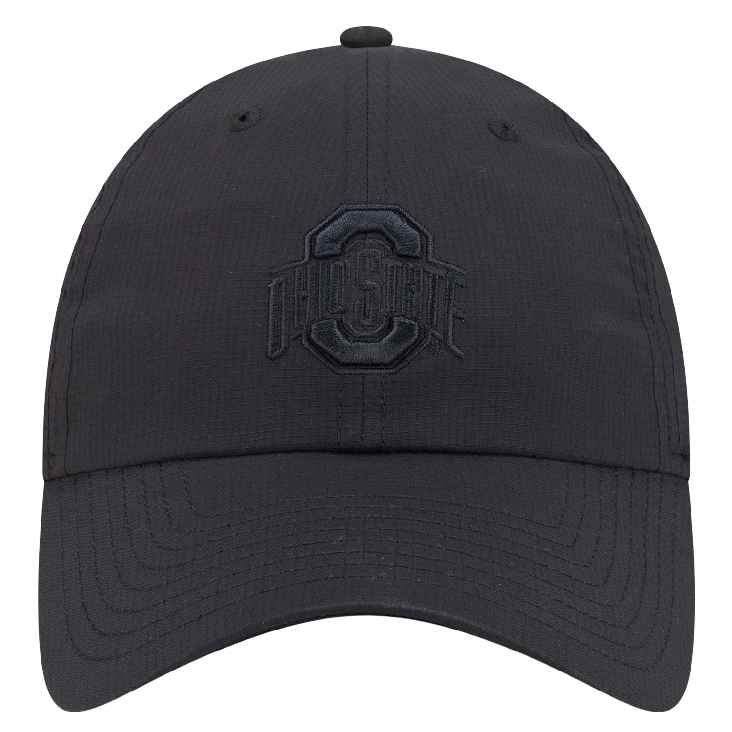 Ohio State Buckeyes New Era Ripstop Primary Logo Black Hat - Front View