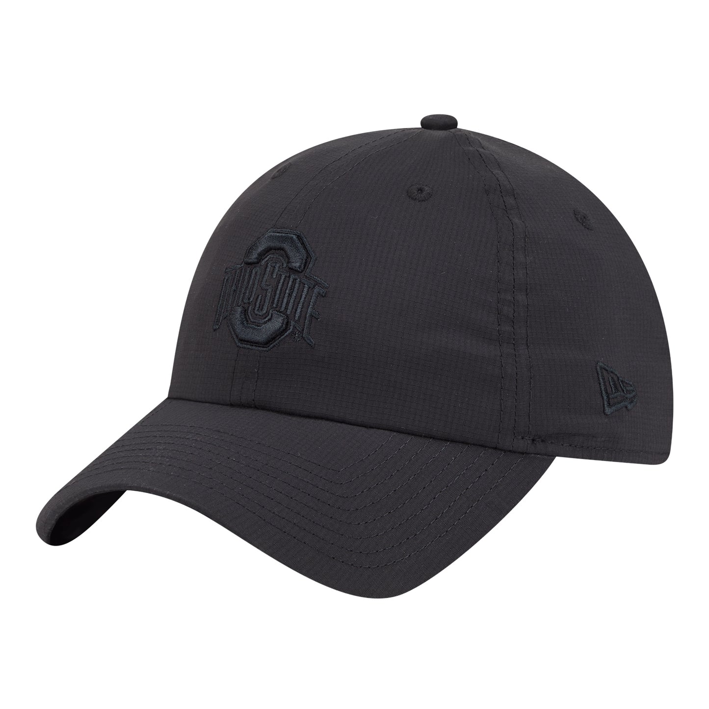 Ohio State Buckeyes New Era Ripstop Primary Logo Black Hat - Front Left View