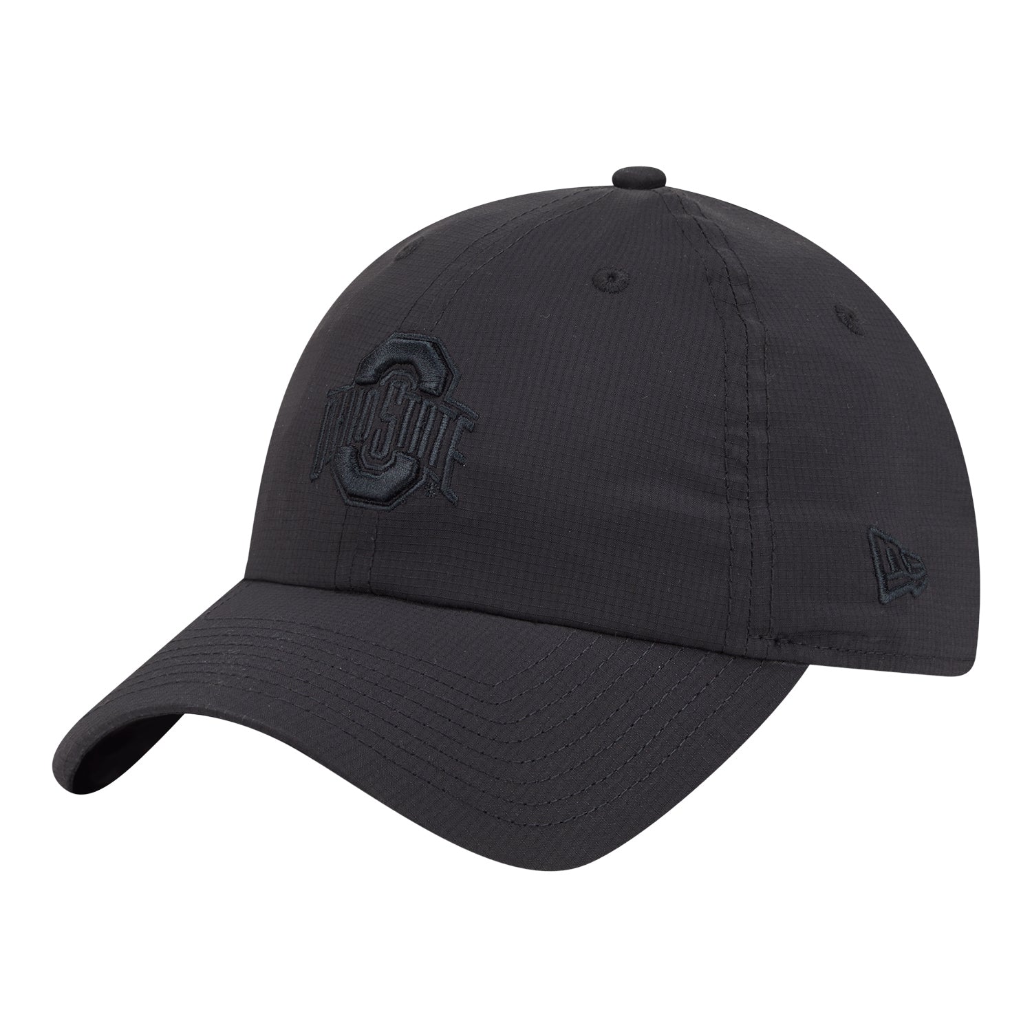 Ohio State Buckeyes New Era Ripstop Primary Logo Black Hat - Front Left View