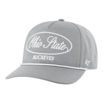 Ohio State Buckeyes 47 Brand Hitch Foundational Rope Hat in Gray - Front Left View
