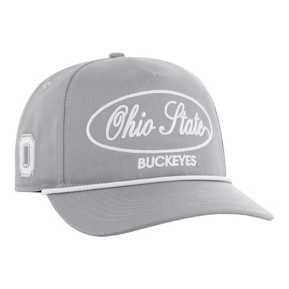 Ohio State Buckeyes 47 Brand Hitch Foundational Rope Hat in Gray - Front Right View