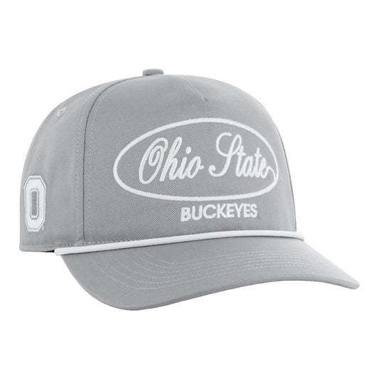 Ohio State Buckeyes 47 Brand Hitch Foundational Rope Hat in Gray - Front Right View